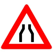 道路变窄标志